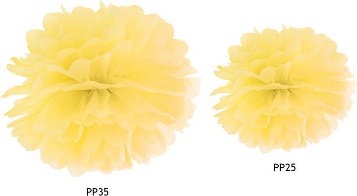 Produktbild Partydeco Tissue paper Pompom, yellow, 25cm (1 pkt / 1 pc.) (1 Stk.)