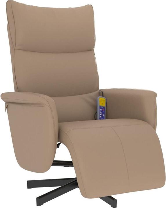 Actual product image vidaXL Massage chair with footrest cappuccino-brown