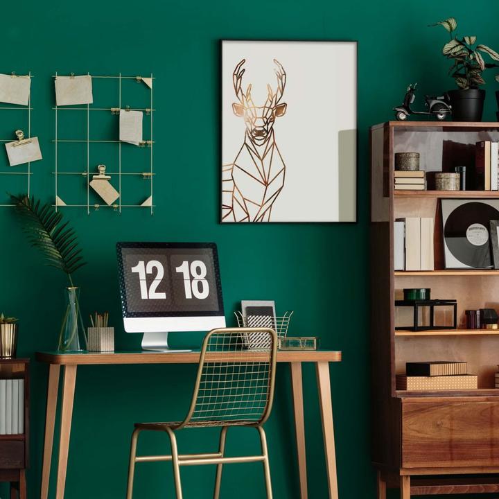 Image du produit Trenddeko Cerf origami - aspect cuivre (60 x 80 cm)