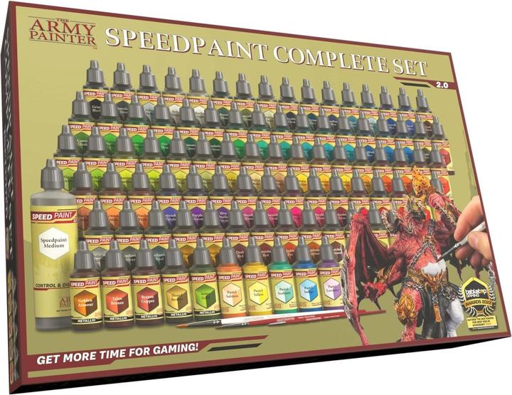 The Army Painter Speedpaint Complete Set 2.0 (Pink, Rot, Bronze, Silber, Blau, Braun, Schwarz, Gelb, Gold, Violett, Substanz: Flüssigkeit, Grau, Grün, 1620 ml)