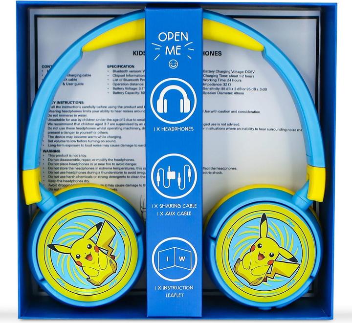 Immagine prodotto OTL Auricolare Bluetooth con controllo permanente - Pokemon Pikachu (PK0980)