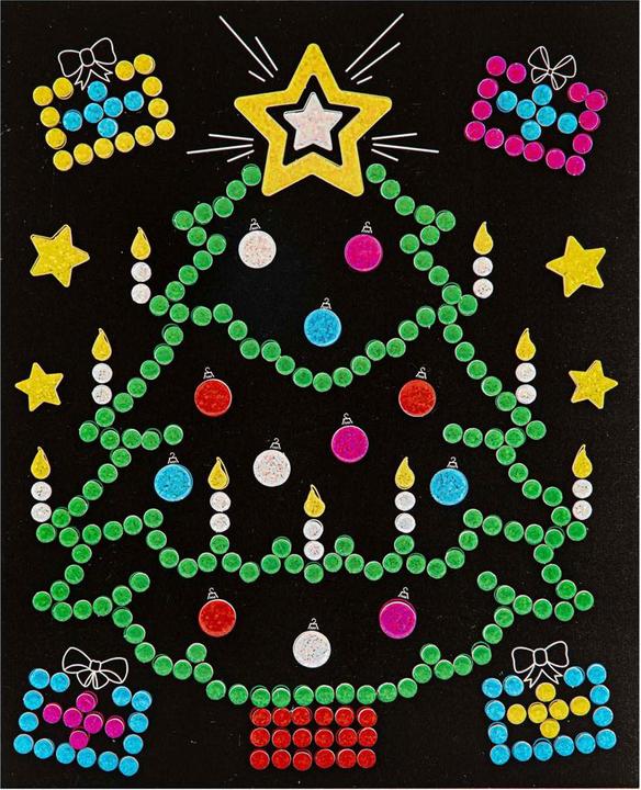 Produktbild Grafix Weihnachtsaufkleber-Set mit holografischen Punkten