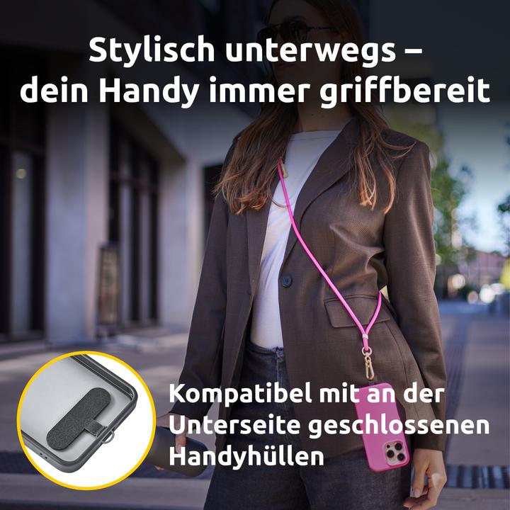 Produktbild Intenso Handykette als Lade- + Datenkabel USB-C bis 1,65m neon pink (1.65 m, USB 2.0, 60 W)