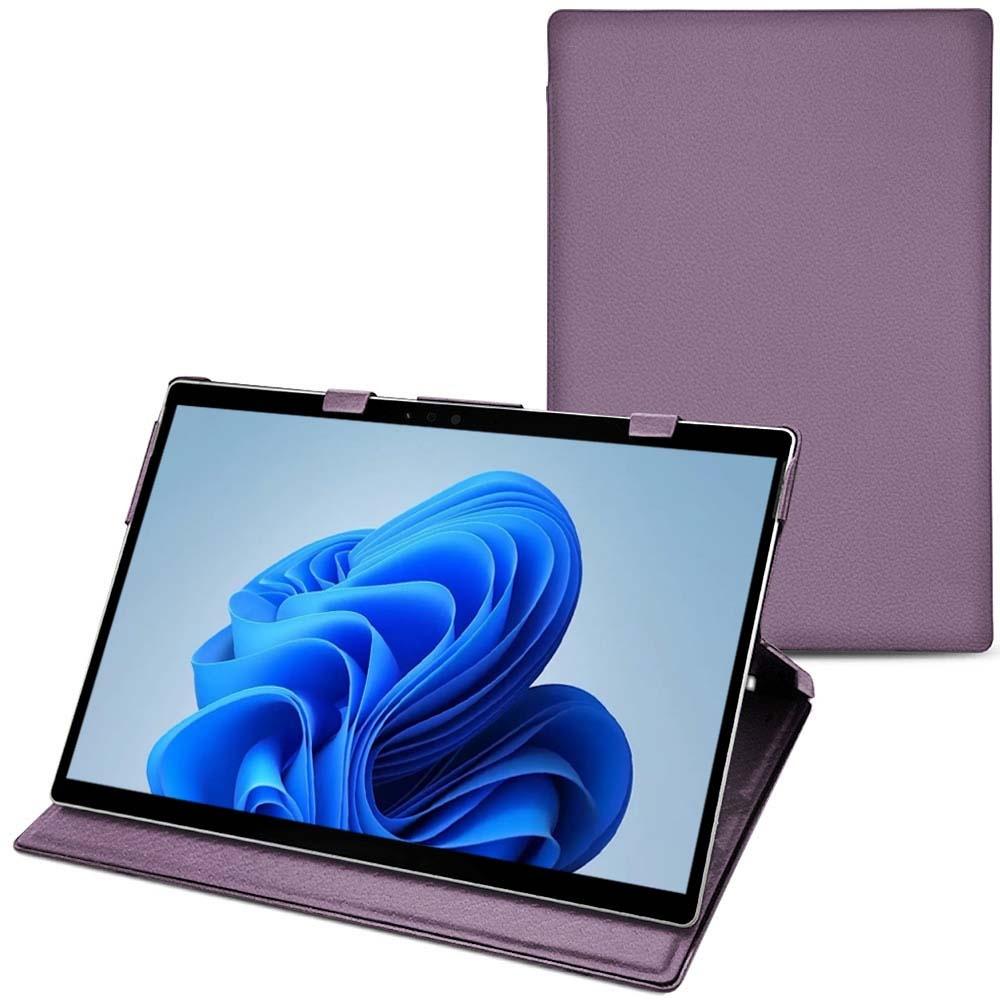 Noreve Lederschutzhülle vertikal (Microsoft Surface Pro 8), Tablet Hülle, Violett