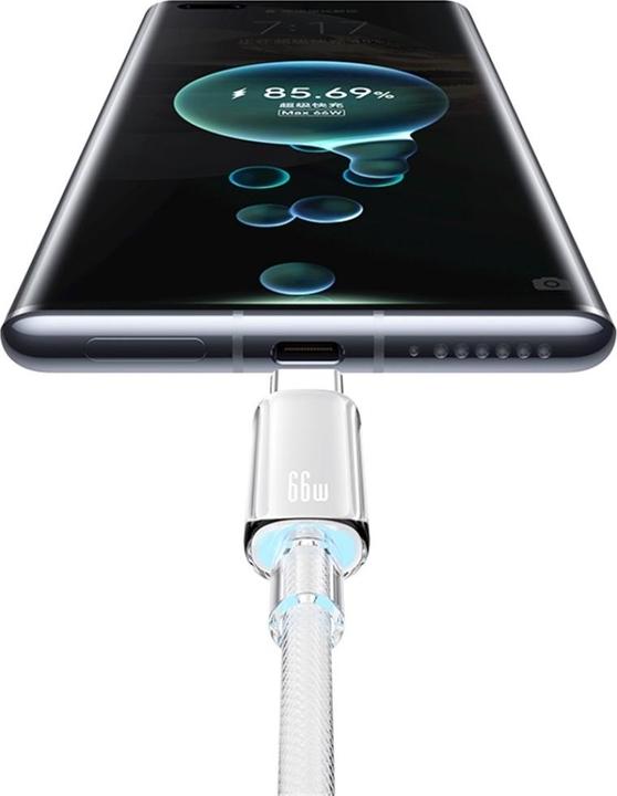 Produktbild Usams Kabel Cloud Series US-SJ658 6A USB-A do USB-C 1,2m biały (1.20 m, USB 3.2 Gen 1, 66 W)