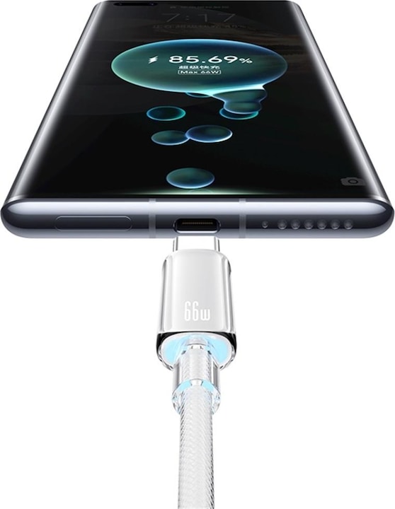 Produktbild Usams Kabel Cloud Series US-SJ658 6A USB-A do USB-C 1,2m niebieski (1.20 m)