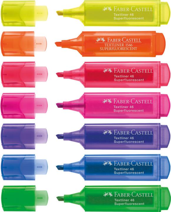 Immagine prodotto Faber-Castell Evidenziatori TL 46 SF bustina da 4 (Verde, Arancia, Rosa, Pink, Giallo, 5 mm, 4 x)