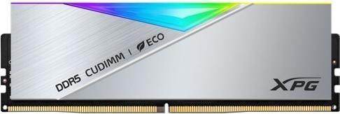 Produktbild Adata CUDIMM 48 GB DDR5-9200 (2x 24 GB) Dual-Kit (silber, AX5CU9200C4224G-DCLACRSG, XPG Lancer Neon RGB) (2 x 24GB, 9.20 MHz, DDR5-RAM, CU-DIMM)