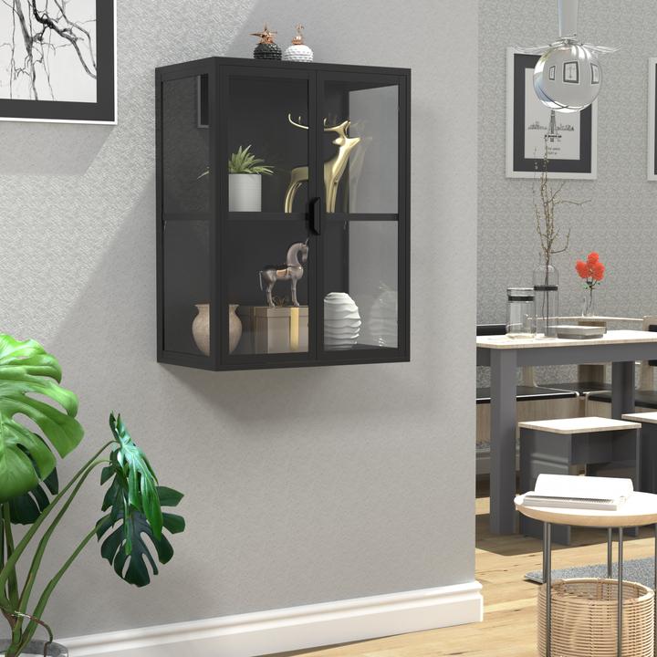 Image du produit VCM Wandvitrine Hängevitrine Glas Floka M (60 x 35 x 80 cm)