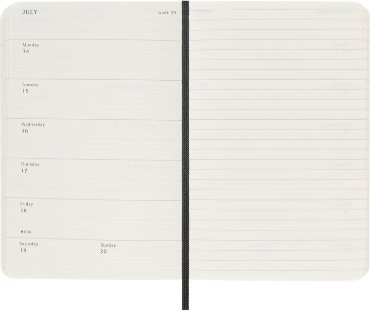 Actual product image Moleskine Weekly calendar (A6, Pocket, English)