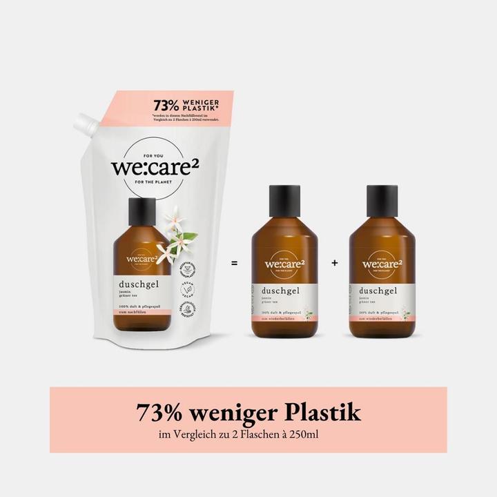Actual product image we:care2 Nachfüllbeutel Duschgel, Jasmin-Grüner Tee (500 ml)