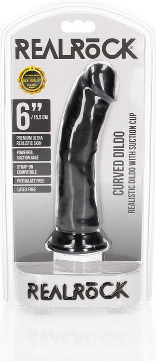 Produktbild RealRock Curved Realistic Dildo with Suction Cup - 6"/ 15,5 cm