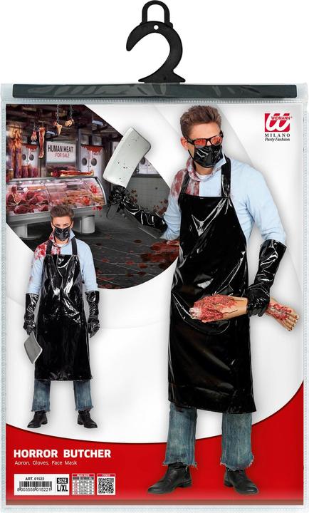 Produktbild Widmann HORROR FLEISCHER (Schürze, Handschuhe, Mundschutz), L/XL (XL)