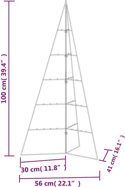 Produktbild vidaXL Metall-Weihnachtsbaum (100 cm)
