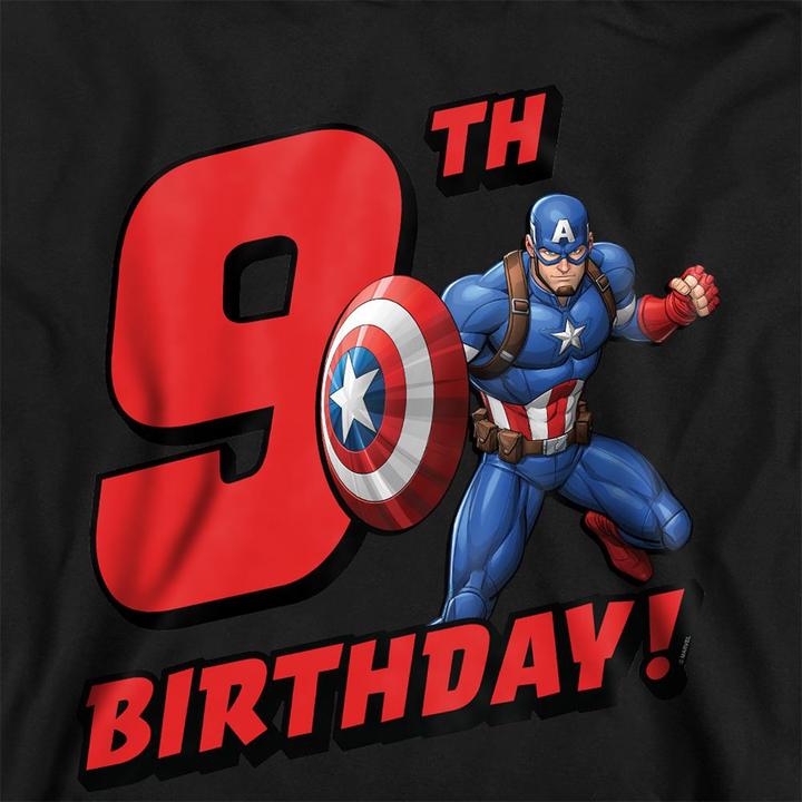 Produktbild Captain America Kapuzenpullover Zum Überziehen meliert 9 Geburtstag (128)