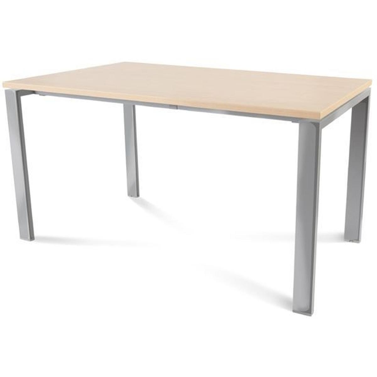 Rocada, Schreibtisch, Schreibtisch Total BxTxH 140x80x73cm Gestell verchromt Platte Melamin buche (140 x 80 x 73 cm)