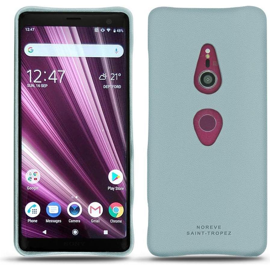 Noreve Lederschutzhülle (Sony Xperia XZ3), Smartphone Hülle, Blau