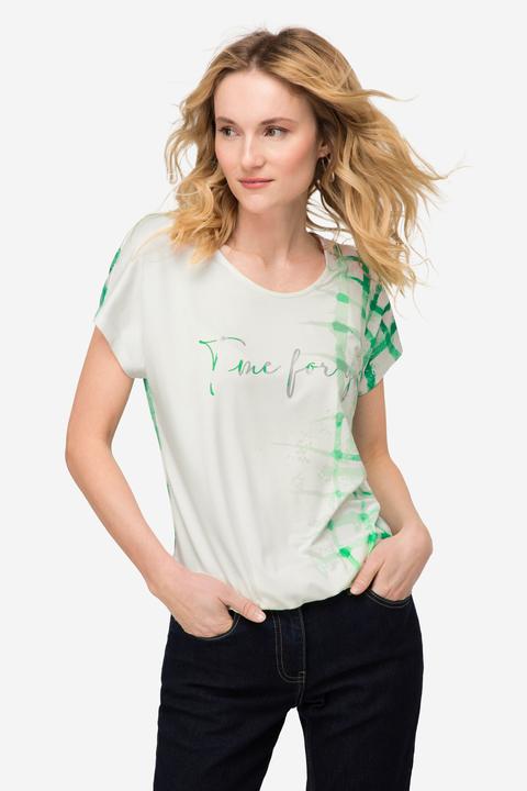 Image du produit Laurasøn T-Shirt, oversized, Karoverlauf, Rundhals, Halbarm (M)