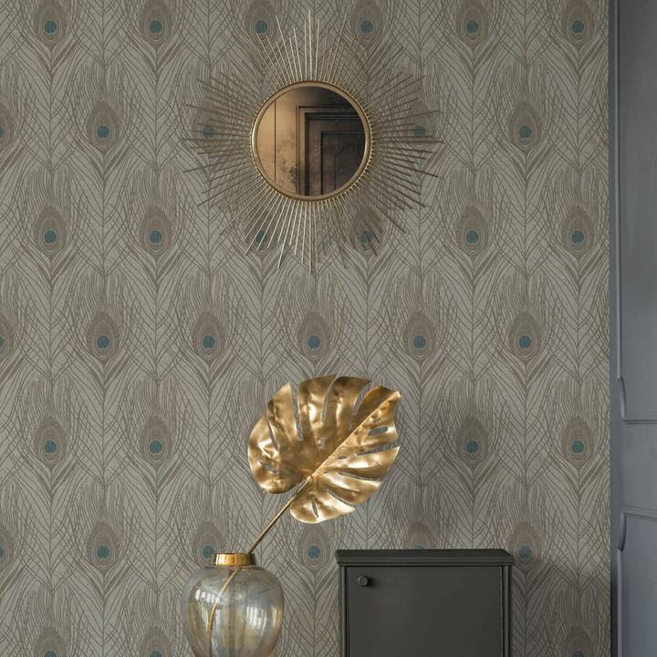 Actual product image Architects Paper Absolutely Chic with peacock feather (53 x 53 cm)