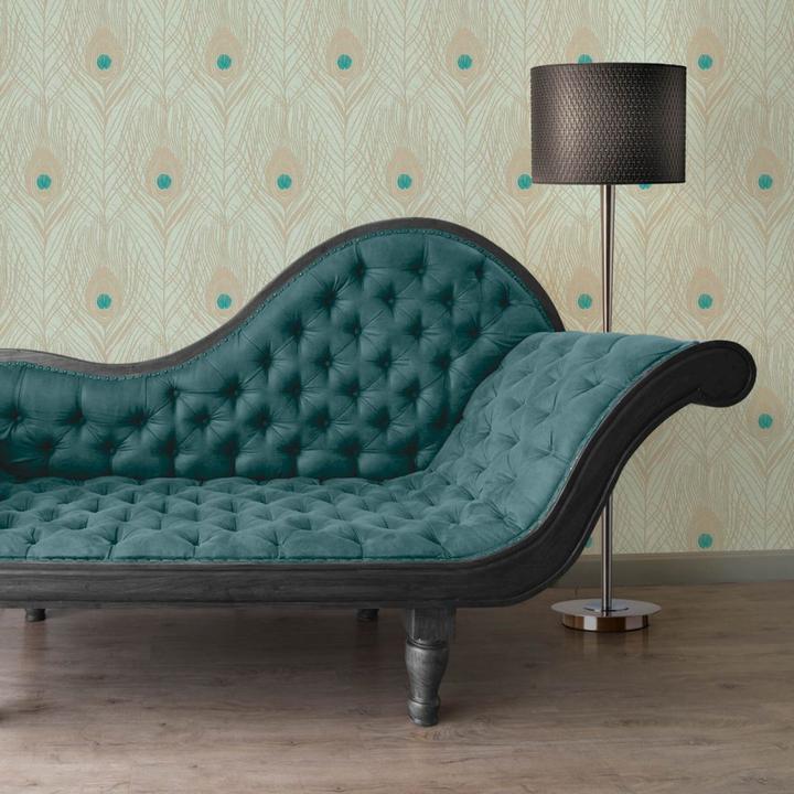 Actual product image Architects Paper Absolutely Chic with Peacock Feather (53 x 53 cm)