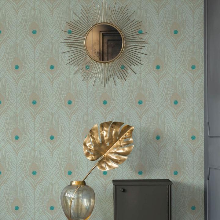 Actual product image Architects Paper Absolutely Chic with Peacock Feather (53 x 53 cm)