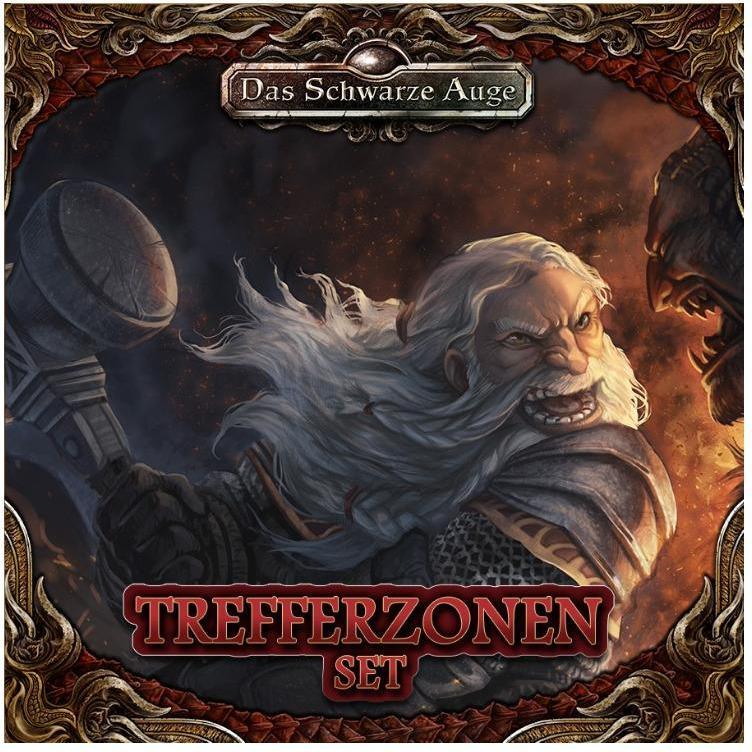 Ulisses Spiele DSA - Trefferzonen Set, 10 Trefferzonenwürfel + Regeln (DE-Ausgabe) (US25525)