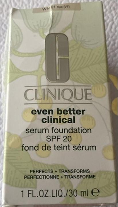 Actual product image Clinique Even Better Clinical Serum Foundation SPF 20 (WN 01 Flax)