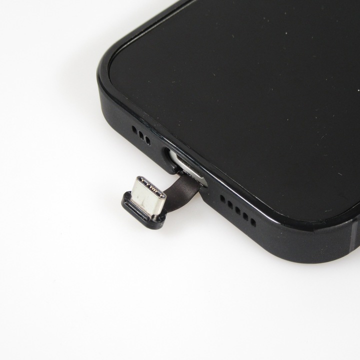 Produktbild PhoneLook Hülle Silikon Glossy integriertes LED Licht mit USB-C Anschluss Shiny Heart (Apple iPhone 15 Pro Max)