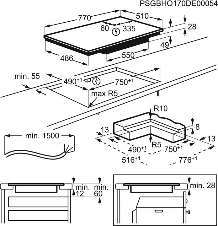 Produktbild Electrolux GK78FTIFO (75 cm, Induktionskochfeld)