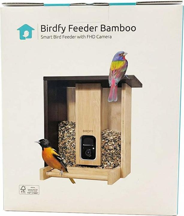 Image du produit Birdfy Mangeoire Bambou AI par Abonnement + Panneau Solaire