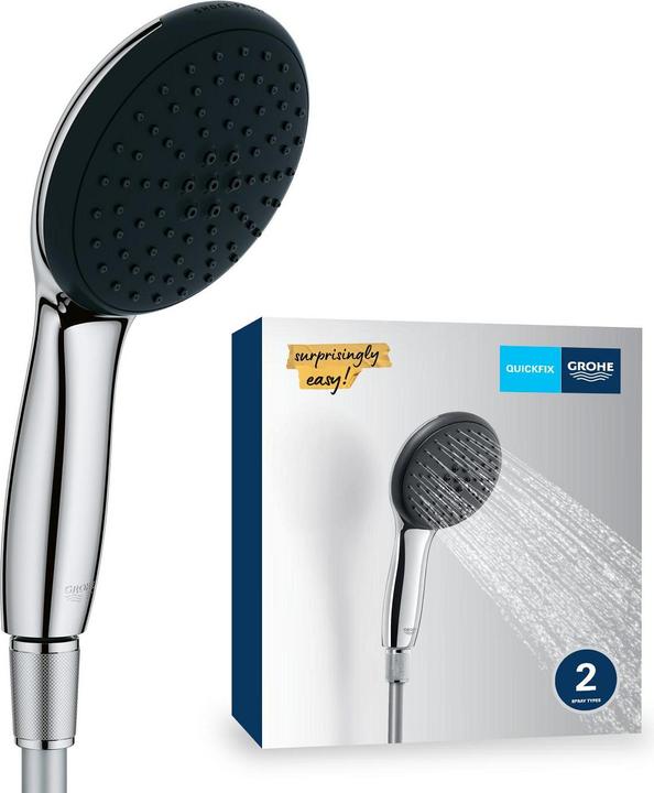 Image du produit Grohe Vitalio Start 110 QuickFix Set de douche à main, sans support, économie d'eau, 1 type de jet, chromé (1 Types de jets, 13.50 l/min)