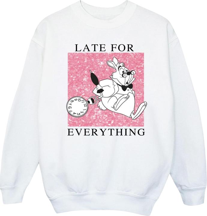 Actual product image Disney Girls Alice In Wonderland White Rabbit Sweatshirt (152, 158)
