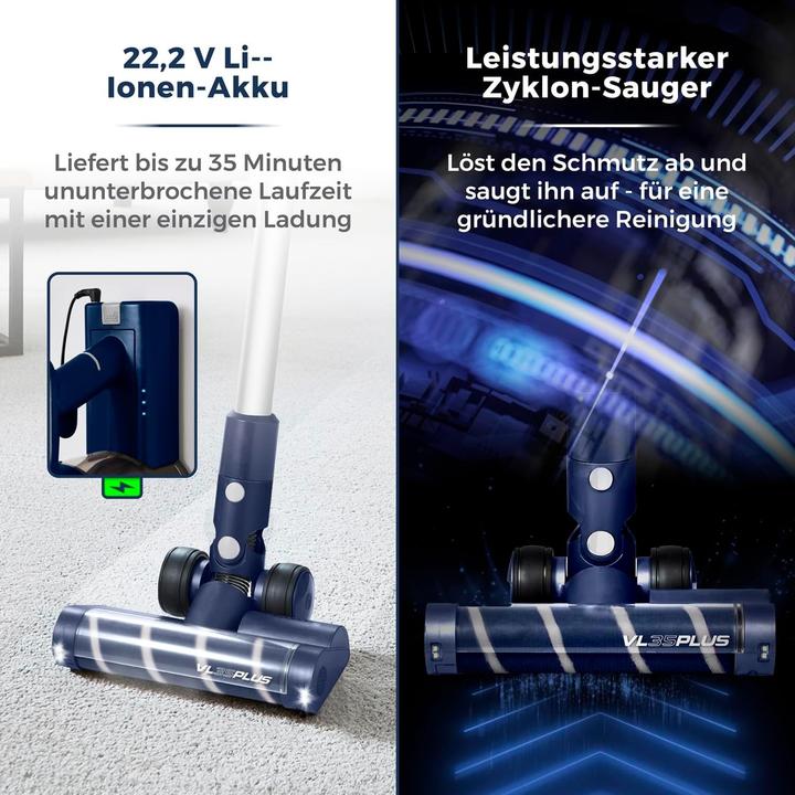 Actual product image TOWER 3-in-1 Wireless Vacuum with HEPA Filter, Anti-Tangle Brush, and Cyclonic Suction