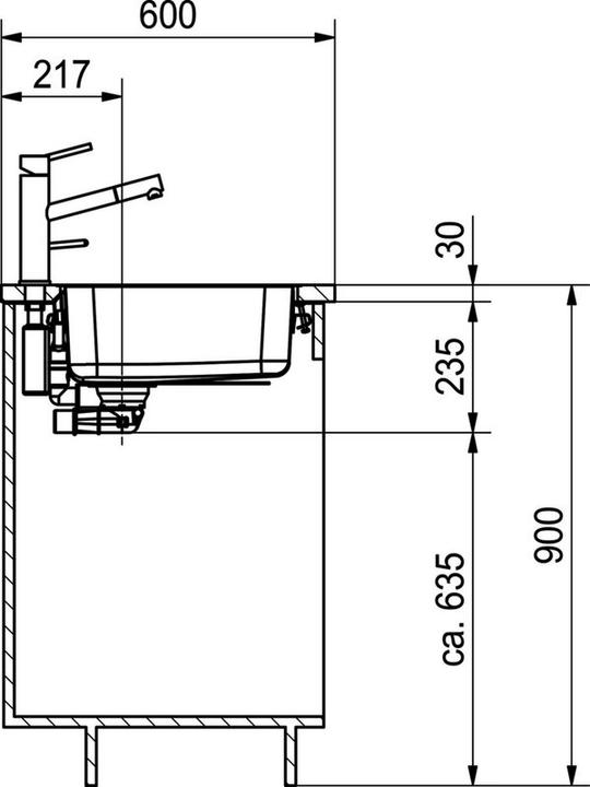 Produktbild Franke Largo Lax 210/610 50 (41) (Einbauspüle, 42.70 cm, 51.70 cm)