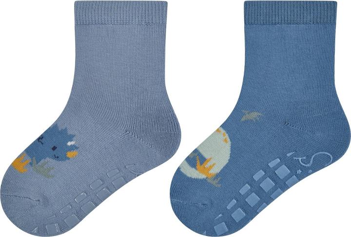 Produktbild Sterntaler Antirutsch-Socken 2er Set Dino Blau Gr. 23/24 (2er Pack, 24)