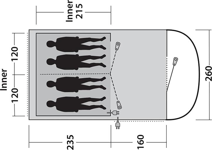 Immagine prodotto Outwell Sky 4 (Tenda a tunnel, 13.60 kg, 4 persone)