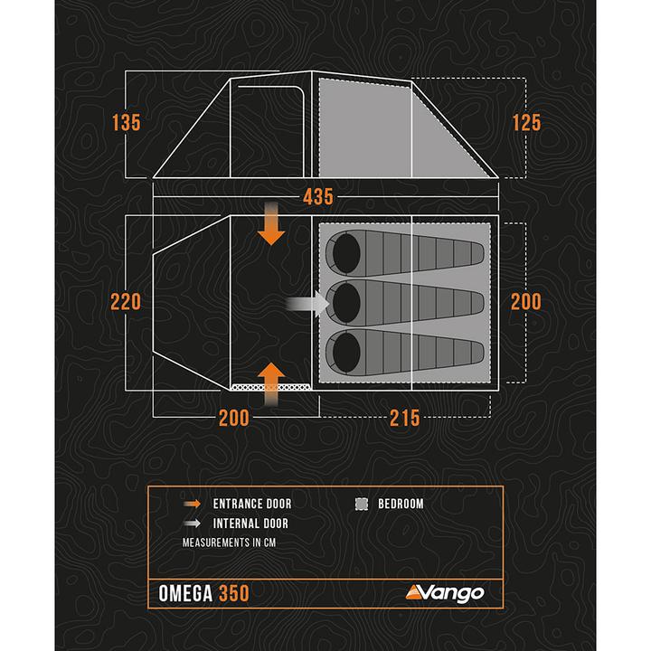 Produktbild Vango Omega 350 (4.95 kg, 3 Personen)