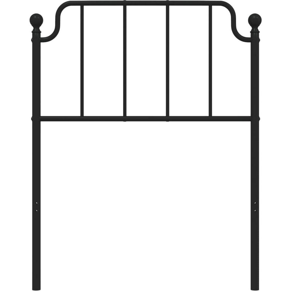 Thumbnail - VidaXL, Bett Zubehör, Kopfteil Metall Schwarz 75 cm,Farbe: Schwarz,Material