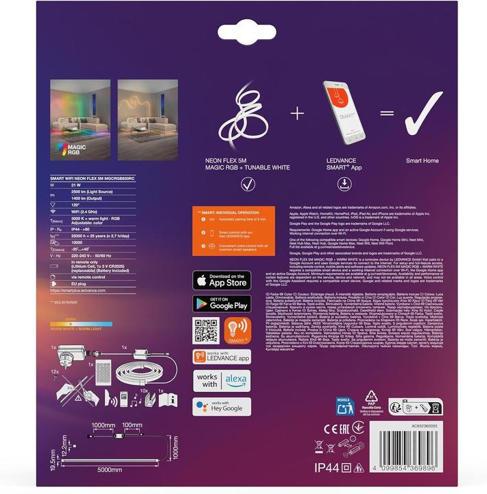 Actual product image Ledvance Smart LED Strip (RGB, White, 500 cm, Outdoor)