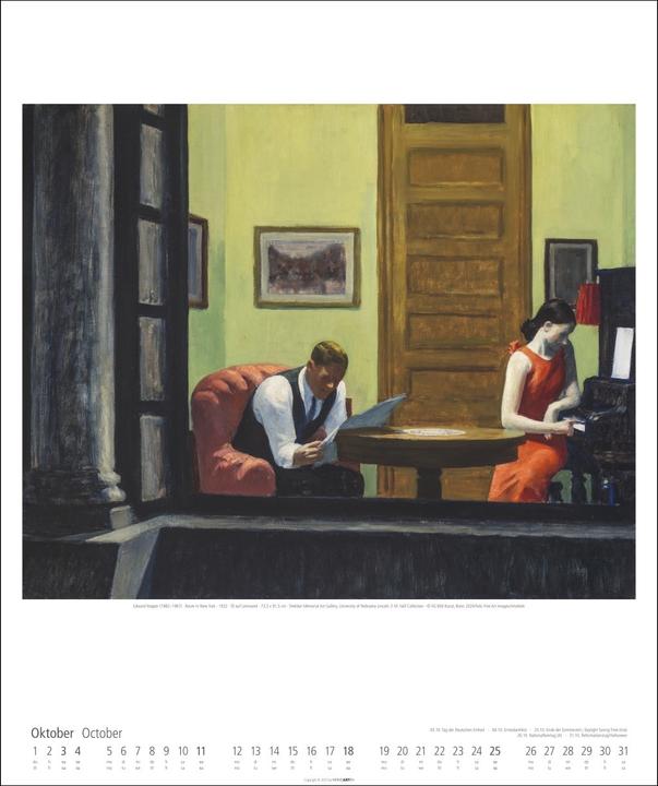 Produktbild Edward Hopper Kalender 2026 (46 x 55 cm)