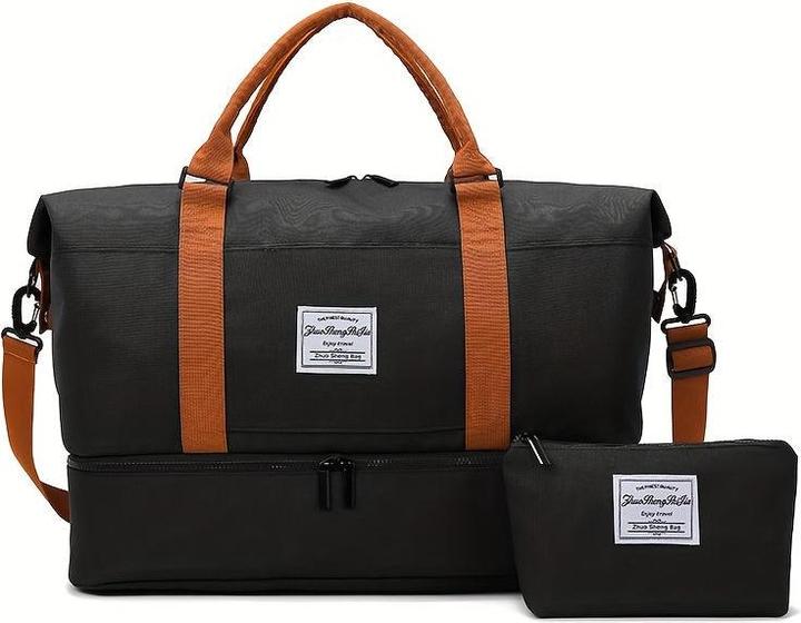 Actual product image Only-Bags.Store 2-piece travel bag set with toiletry bag, large capacity crossbody weekender overnight bag (55 l)