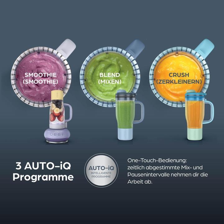 Image du produit Ninja BlendBoss Mixer mit tragbarem Becher, Mixgerät mit abnehmbarem Reisebecher, 3 voreingestellte (1100 W)