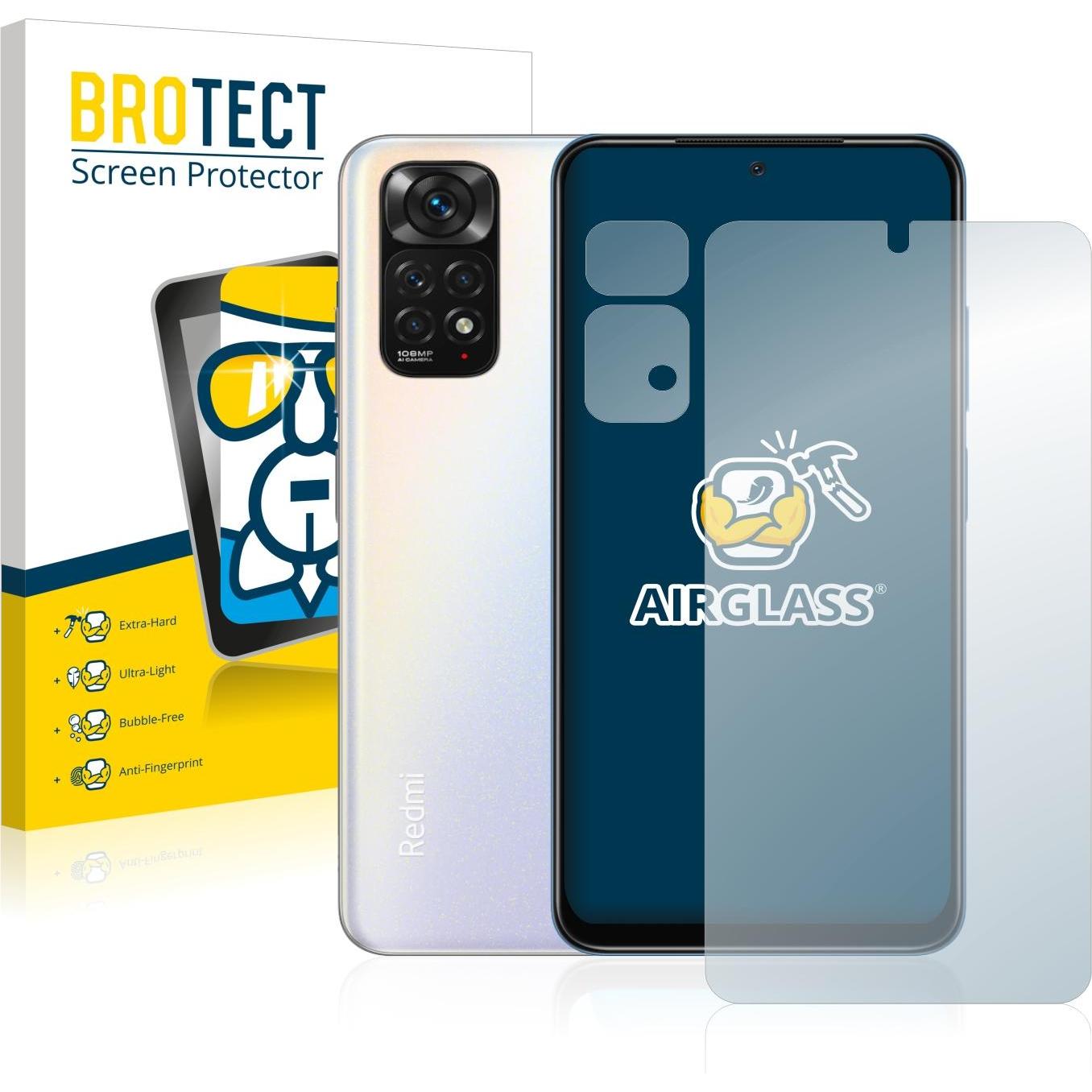 BROTECT AirGlass Panzerglasfolie (1 Stück, Xiaomi Redmi Note 11S), Smartphone Schutzfolie, Transparent