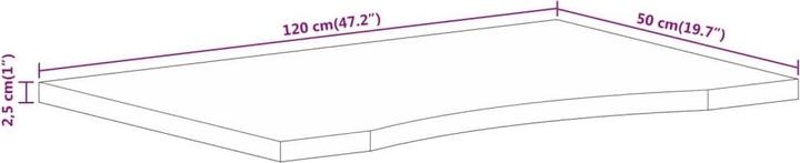 Actual product image vidaXL Schreibtischplatte (120 x 50 cm)