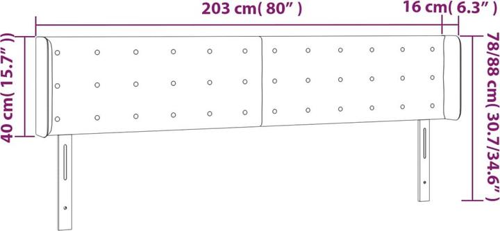 Image du produit vidaXL Gianna (203 x 16 x 88 cm)