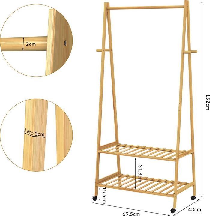 Produktbild Casaria Kleiderständer