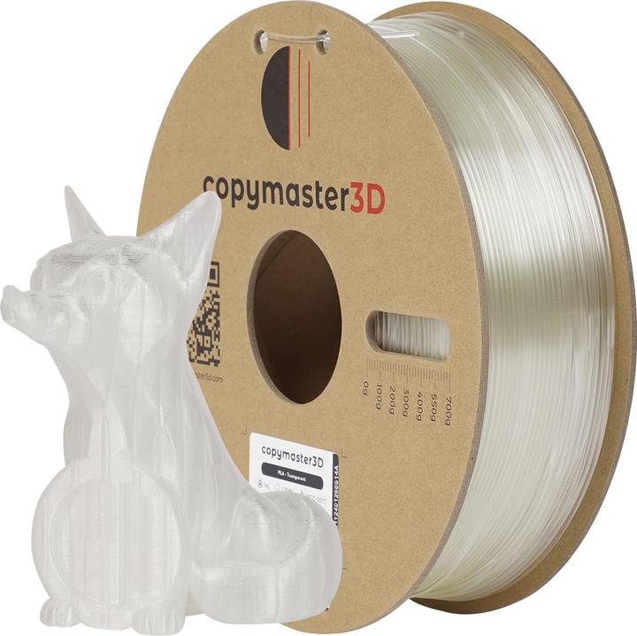 Productafbeelding Copymaster3D PLA Filament for 3D Printer, 1.75 mm, Transparent (PLA, 1.75 mm, 1000 g, Transparant)
