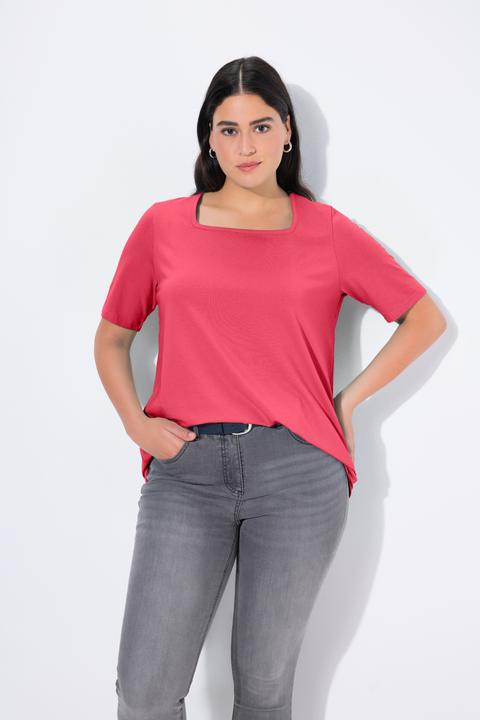 Actual product image Ulla Popken Essential Square Neck Stretch Tee (54)