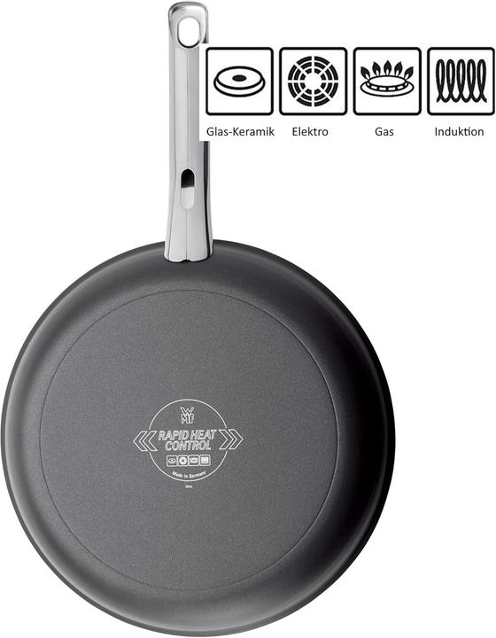 Produktbild WMF Pfanne Bratpfanne 28cm Steak Profi Mehrschichtmaterial beschichtet Induktion (28 cm, Bratpfanne, Edelstahl)