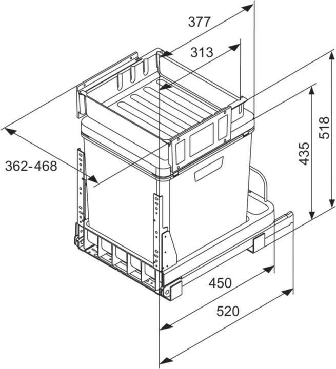 Image du produit Müllex Système de gestion des déchets BOXX40-R (41 l)